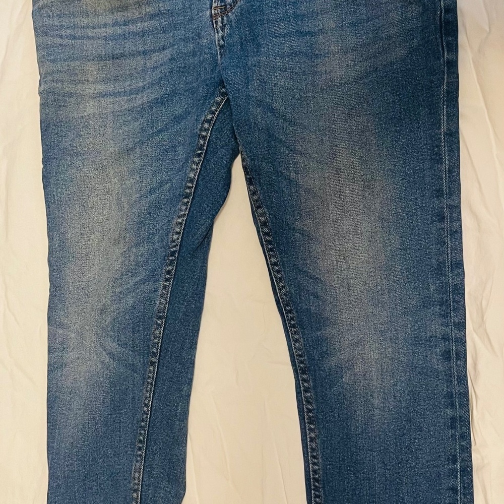 Blue Denim Skinny Jeans - Lightly Distressed